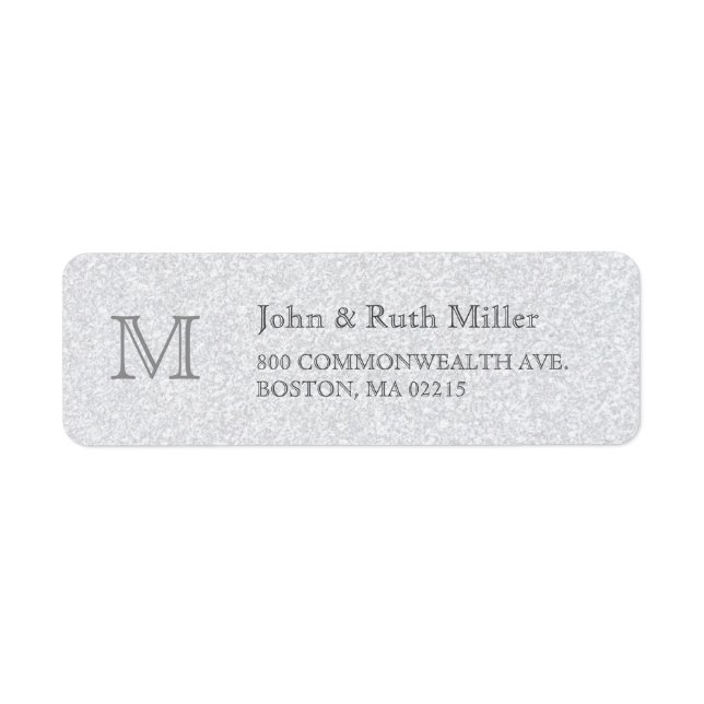 Granite Monogram Return Address Labels (Front)