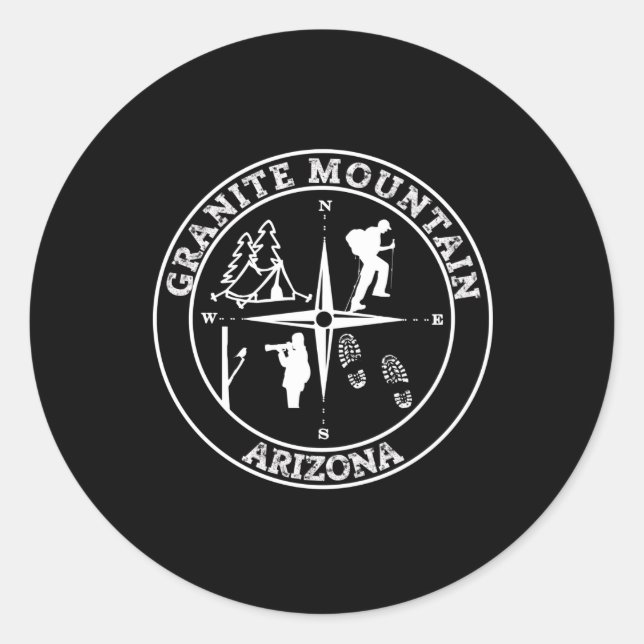 GRANITE MOUNTAIN CLASSIC ROUND STICKER (Front)