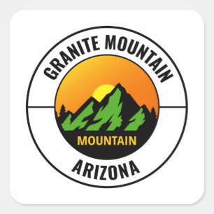 Granite Mountain Yavapai County Arizona Nature Square Sticker