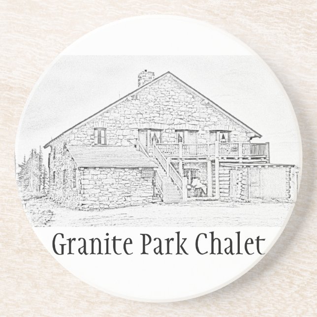 Granite Park Chalet Commemorative Coaster (Front)
