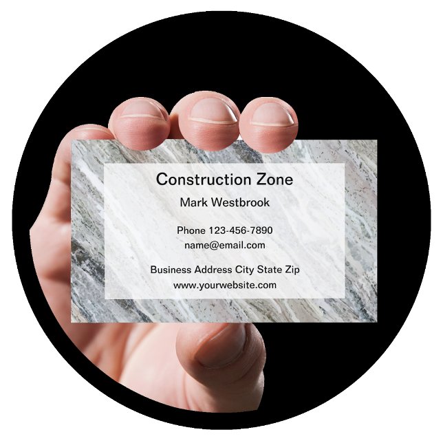 Granite Pattern Construction Business Cards (Creator Uploaded)