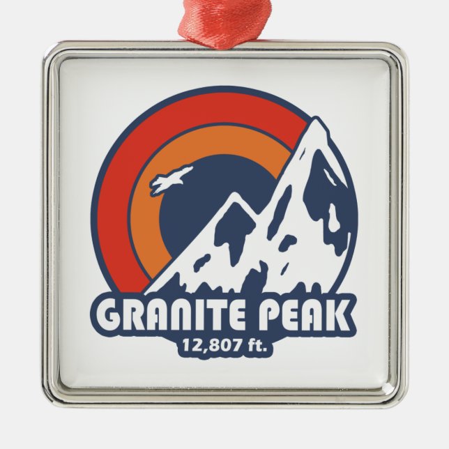 Granite Peak Montana Sun Eagle Metal Tree Decoration (Front)