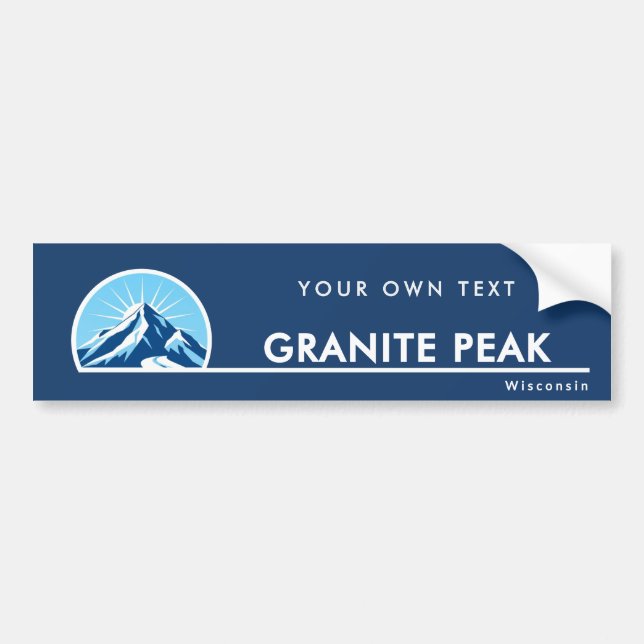 Granite Peak Wisconsin ski Bumper Sticker (Front)