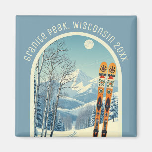Granite Peak, Wisconsin usa ski area souvenir Magnet