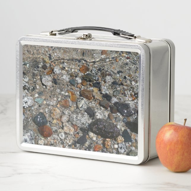 Granite Pebbles in Tenaya Lake at Yosemite Metal Lunch Box (In Situ)