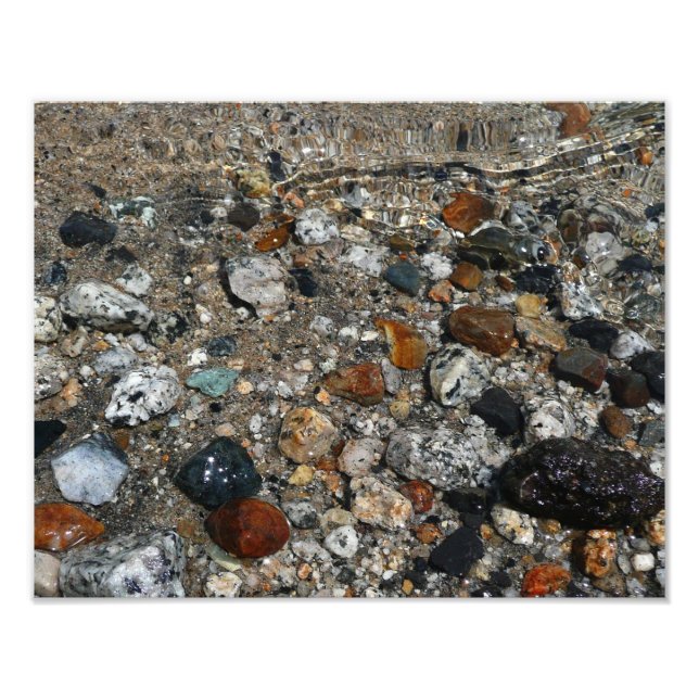Granite Pebbles in Tenaya Lake at Yosemite Photo Print (Front)