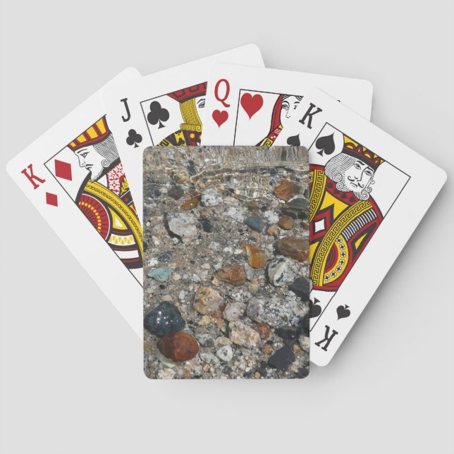 Granite Pebbles in Tenaya Lake at Yosemite Playing Cards (Back)