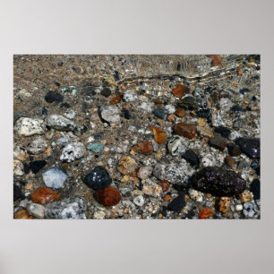 Granite Pebbles in Tenaya Lake at Yosemite Poster
