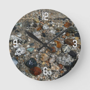 Granite Pebbles in Tenaya Lake at Yosemite Round Clock