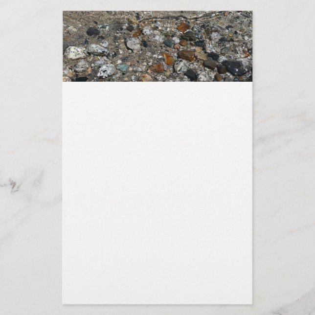Granite Pebbles in Tenaya Lake at Yosemite Stationery (Front)