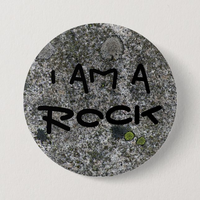 Granite Rock Grey I am a Rock 7.5 Cm Round Badge (Front)