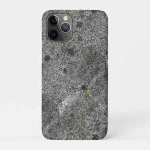 Granite Rock Grey with Green Moss iPhone 11 Pro Case