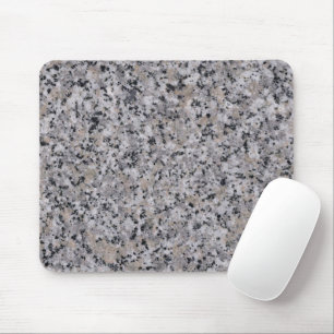 Granite Rock Marble Modern Black and Grey Mouse Mat
