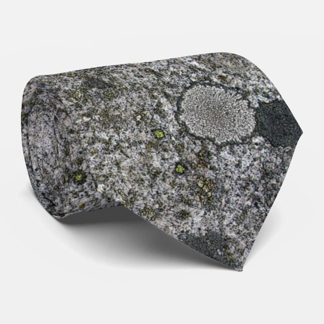 Granite Rock photo grey Tie (Rolled)