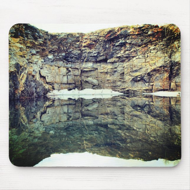 Granite Rock Quarry Wall Reflection #1 Nature Mouse Mat (Front)