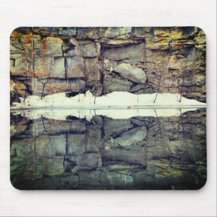 Granite Rock Quarry Wall Reflection #2 Nature Mouse Mat