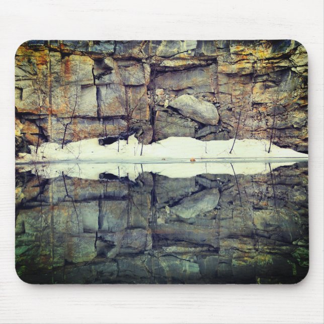 Granite Rock Quarry Wall Reflection #2 Nature  Mouse Mat (Front)