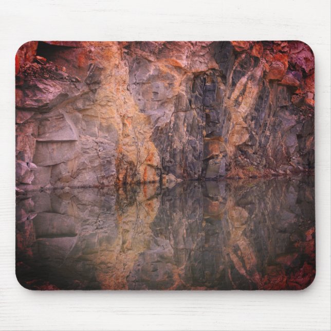 Granite Rock Quarry Wall Reflection #3 Nature  Mouse Mat (Front)