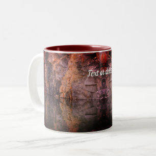 Granite Rock Wall Reflection 3 Nature Personalised Two-Tone Coffee Mug