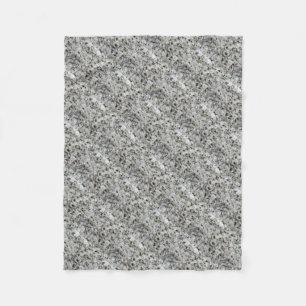 Granite Rock White Fleece Blanket