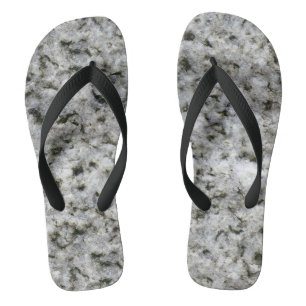 Granite Rock White Flip Flops