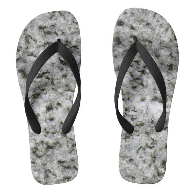 Granite Rock White Flip Flops (Footbed)
