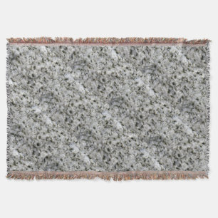 Granite Rock White Throw Blanket