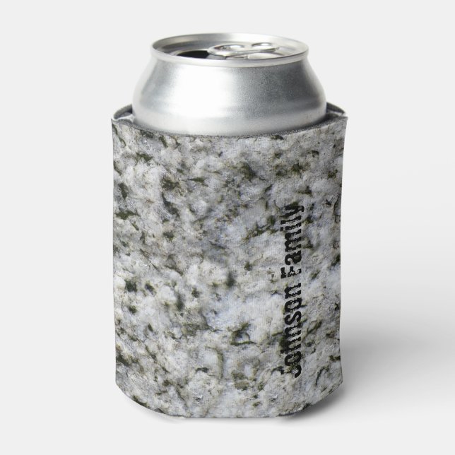 Granite Rock White with Name Can Cooler (Can Front)