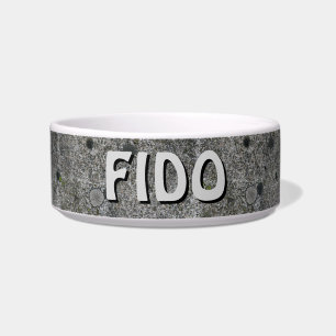 Granite Rock with Custom Name Bowl