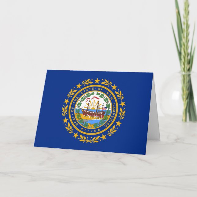Granite Stater Flag, Flag of New Hampshire Card (Front)