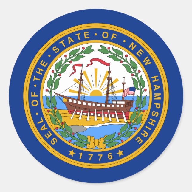 Granite Stater Seal, Seal of New Hampshire Sticker (Front)
