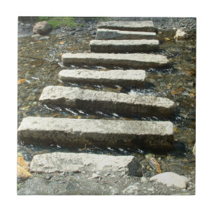 Granite Stepping stones across a river Tile