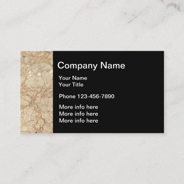 Granite Stone Look Design Business Card (Front)