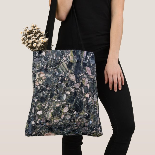 Granite Stone Pattern All-Over-Print Tote Bag (Close Up)