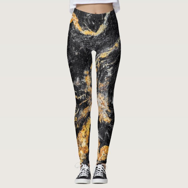 Granite Stone Pattern Leggings (Front)