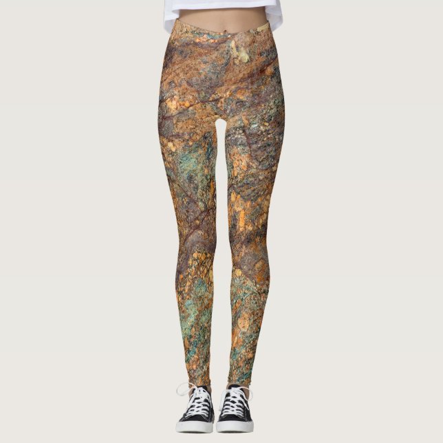 Granite Stone Pattern Leggings (Front)