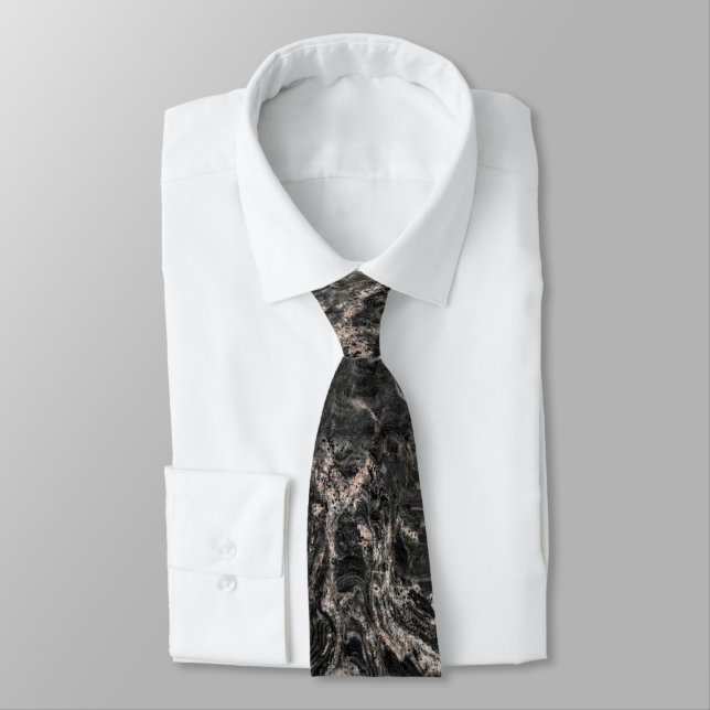 Granite Stone Pattern Tie (Tied)