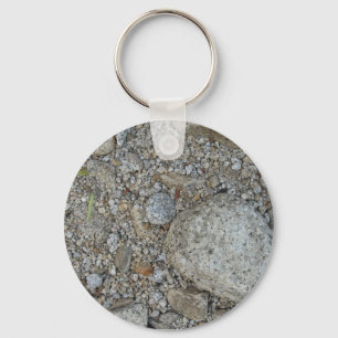 Granite Stones Print Grey Key Chain