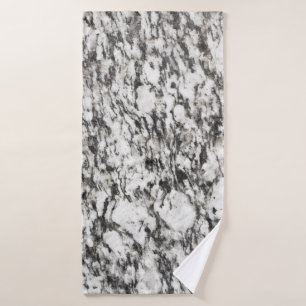 Granite texture Background of marble in black Bath Towel