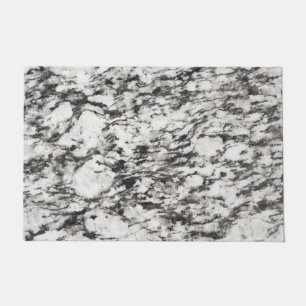 Granite texture Background of marble in black Doormat