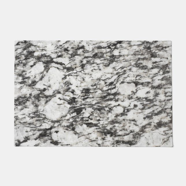 Granite texture | Background of marble in black Doormat (Front)