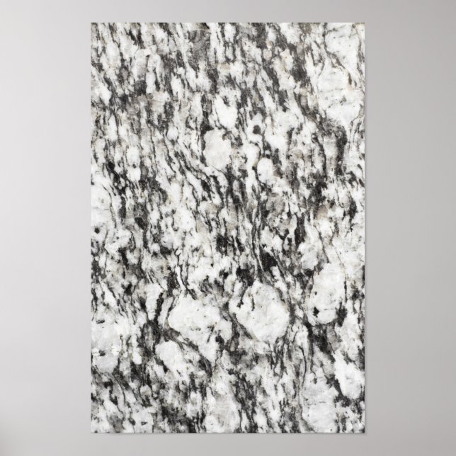 Granite texture | Background of marble in black Poster (Front)