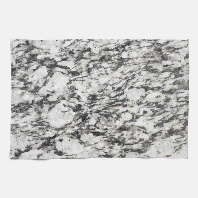 Granite texture | Background of marble in black Tea Towel (Horizontal)