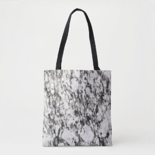 Granite texture Background of marble in black Tote Bag