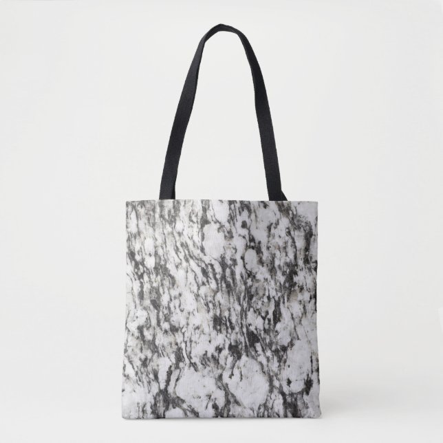 Granite texture | Background of marble in black Tote Bag (Front)