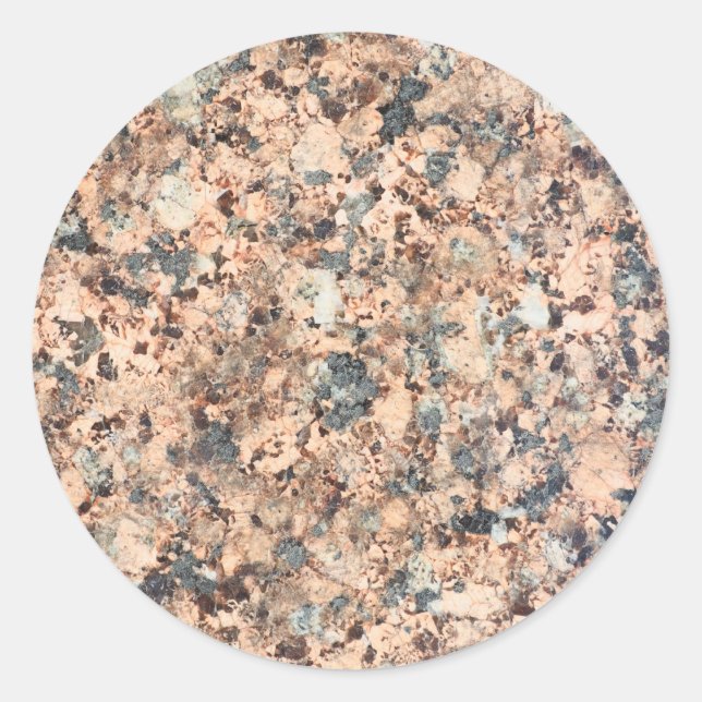Granite texture classic round sticker (Front)