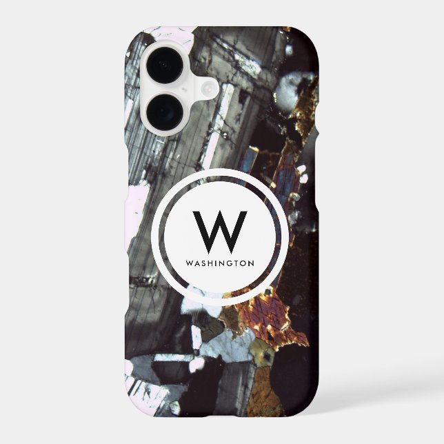 Granite Thin Section Monogram- Rock Texture (Back)