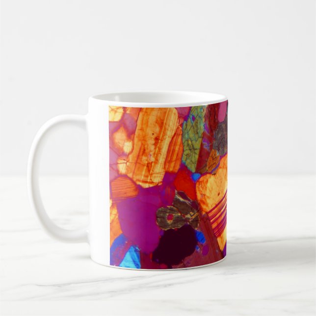 Granite Thin Section with Gypsum Plate Coffee Mug (Left)