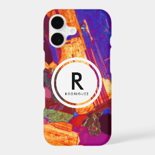 Granite Thin Section with Gypsum Plate Monogram
