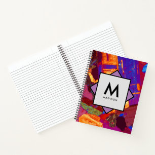 Granite Thin Section with Name and Monogram on Notebook
